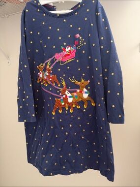 Amazon Navy Blue Kids' Christmas Reindeer Night Dress